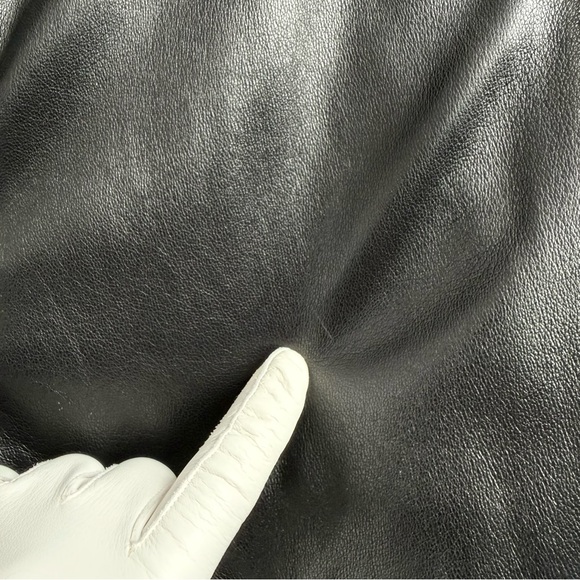 Andrew Marc VTG Black Leather Jacket with Removable Rabbit Fur Vest Lining - Picture 12 of 17